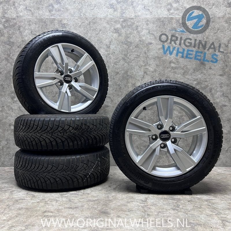 16 inch originele velgen + winterbanden Audi A3 8W0601025A, Pneus et Jantes, Pneus hiver, 16 pouces, -