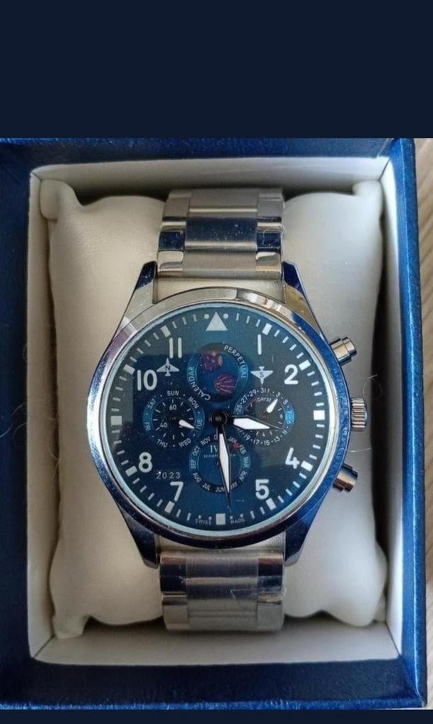 Iwc Top Gun Pilot avec chronographe fonctionnel, Autres marques, Enlèvement ou Envoi, Acier, Acier