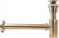 Design Sifon met drukknop bediening AANBIEDING goudkleur, Doe-het-zelf en Bouw, Sanitair, Verzenden, Nieuw, Chroom, Wastafel
