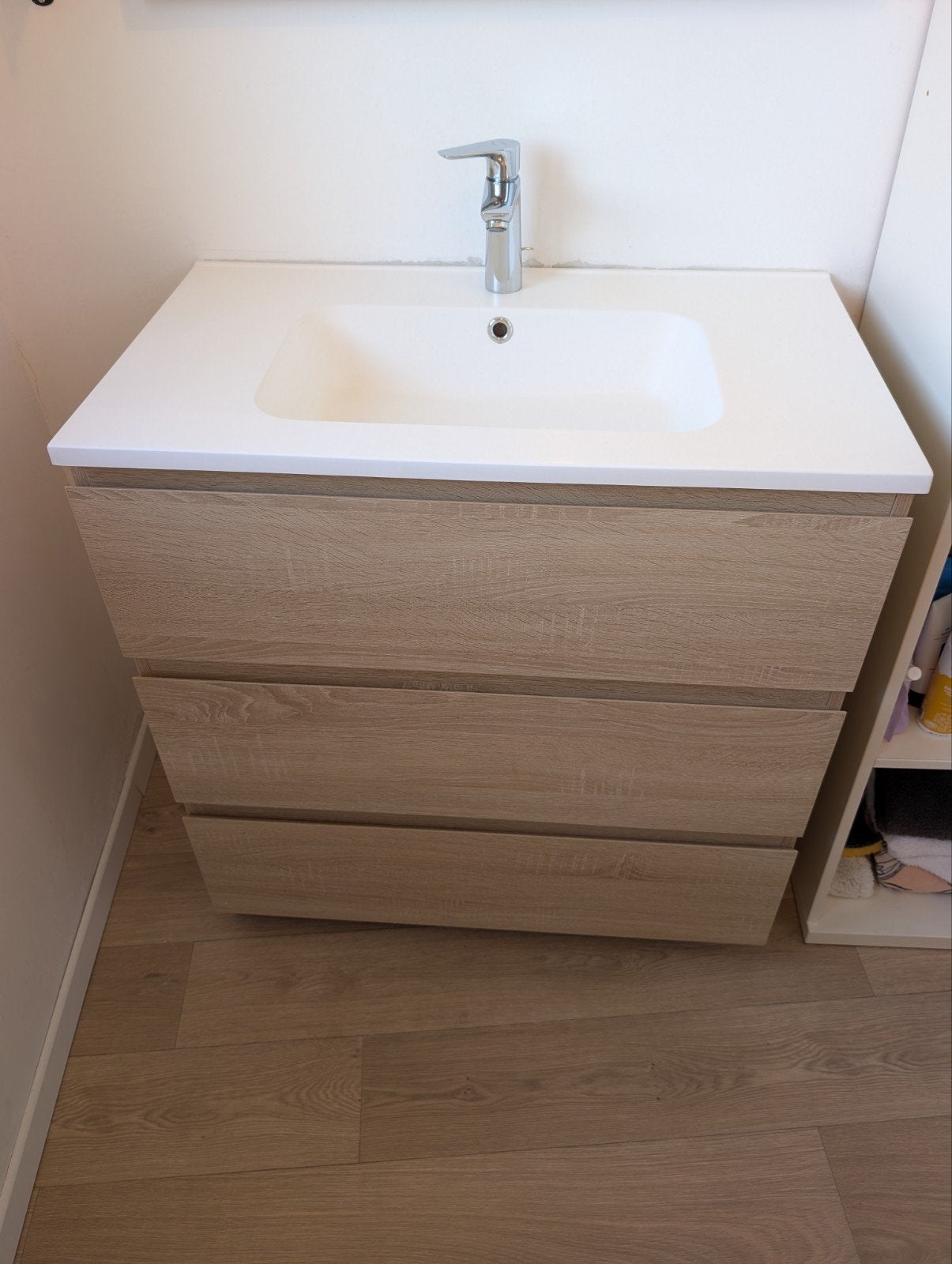 Meuble de salle de bain X2O, modèle Linie chêne blanc, Maison & Meubles, 25 à 50 cm, Moins de 100 cm, Meuble lavabo, Comme neuf