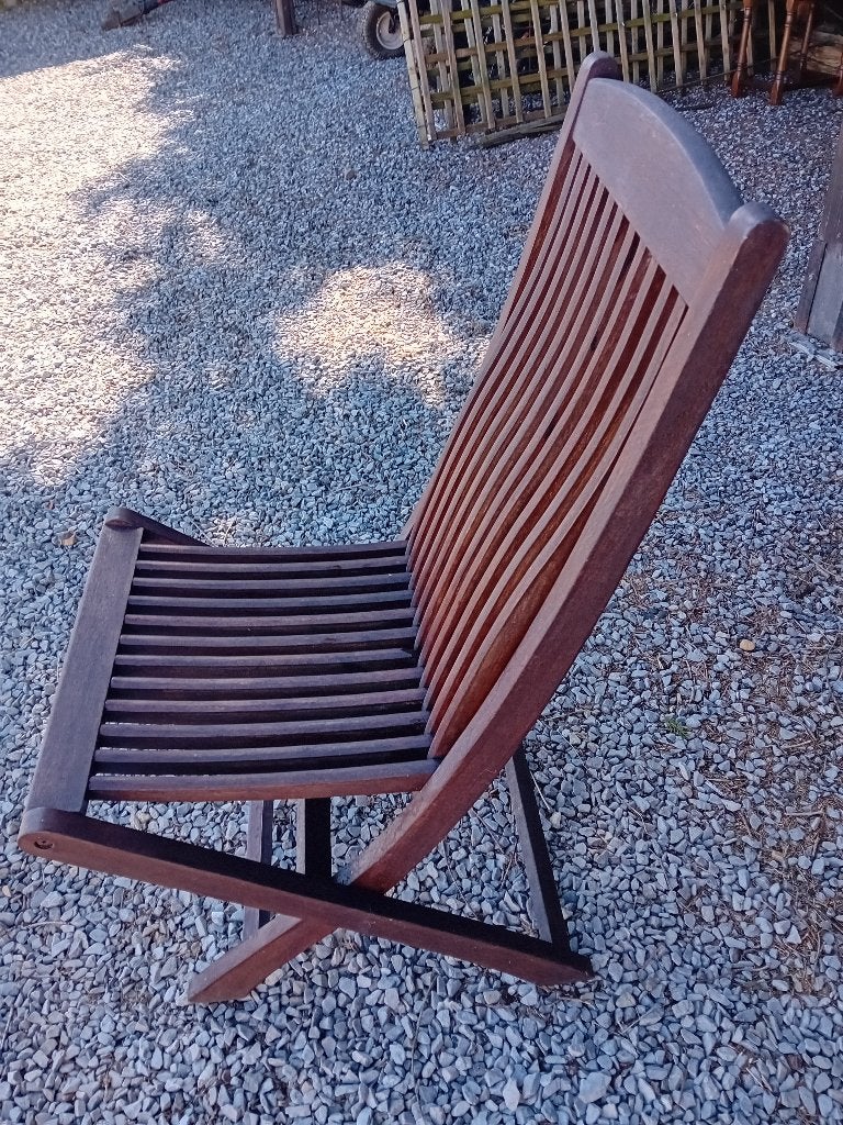 Chaises de terrasse, Enlèvement, Utilisé, Bois de teck, Pliant