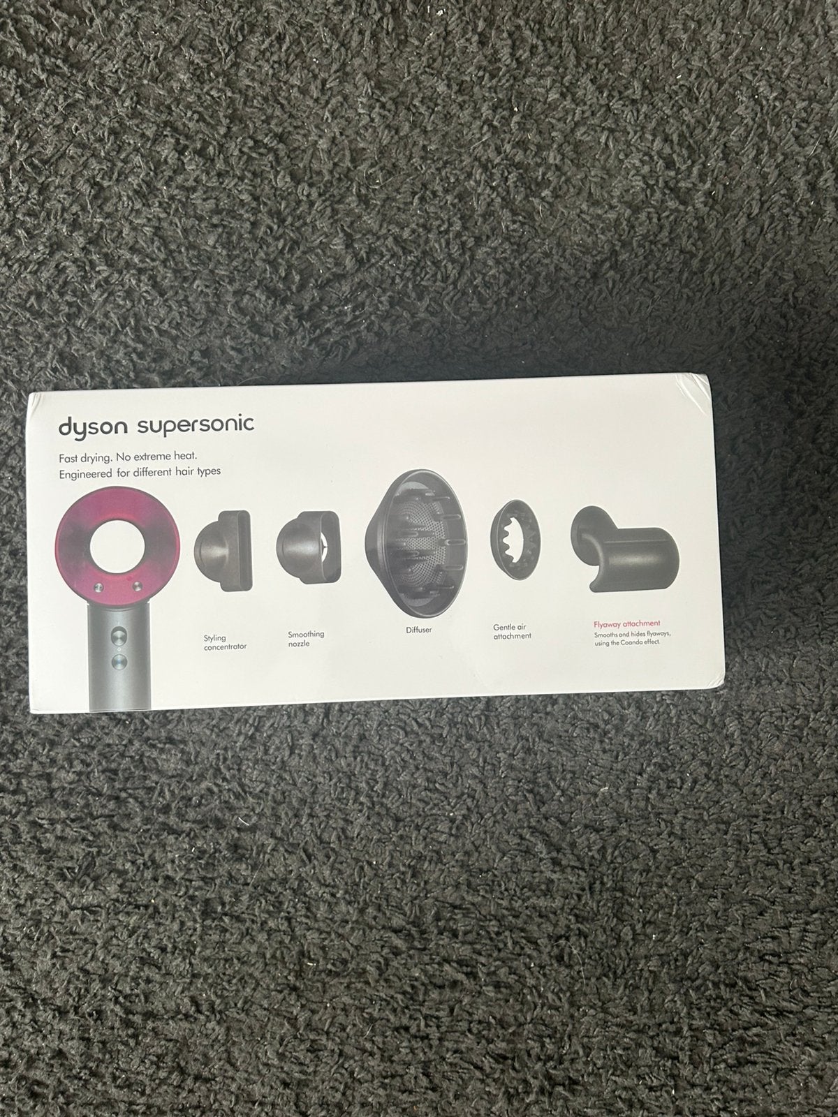 Sèche-cheveux supersonique Dyson noir et rose, Enlèvement ou Envoi, Neuf, Sèche-cheveux