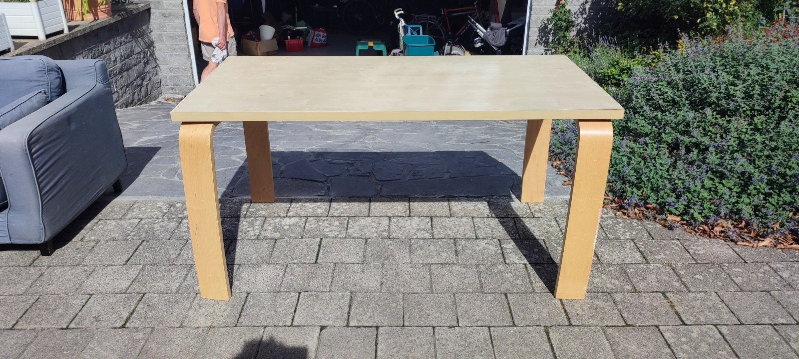 table Ikea et canapé 2 places gris clair, Enlèvement