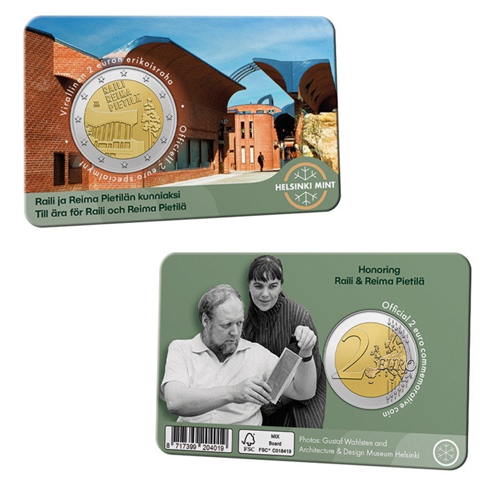 Finland 2026 - 2 euro in coincard - Raili & Reima Pietila, Timbres & Monnaies, Enlèvement ou Envoi, Finlande, 2 euros
