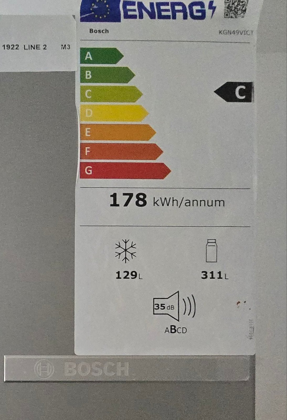A vendre frigo combi Bosch, Enlèvement