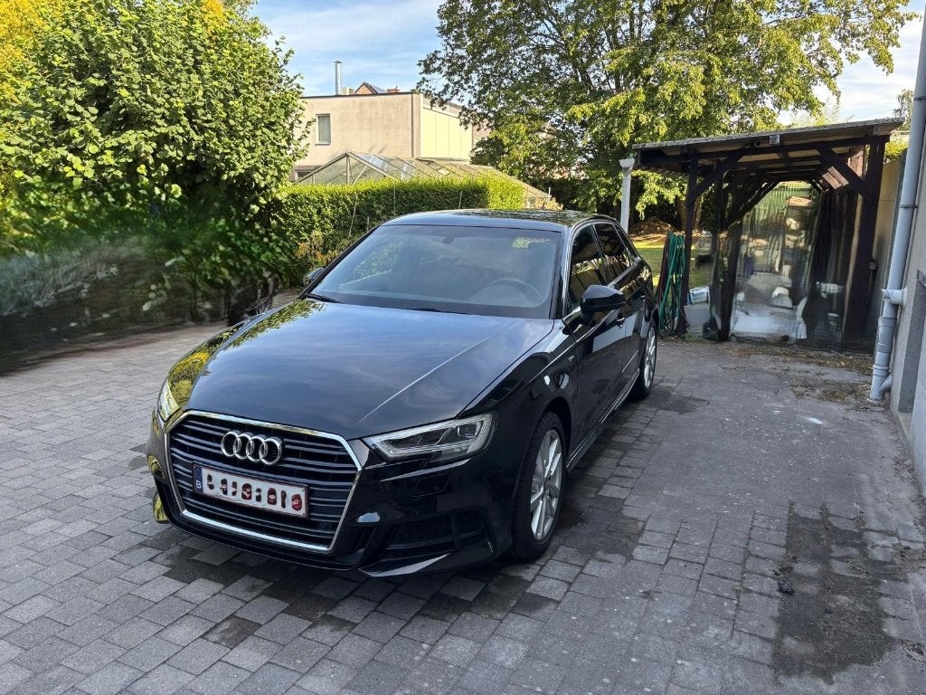 Audi A3 Sportback 30 TDI S-Line – Mei 2020 – 95.000 km, Auto's, Voorwielaandrijving, Zwart, Leder, 5 deurs