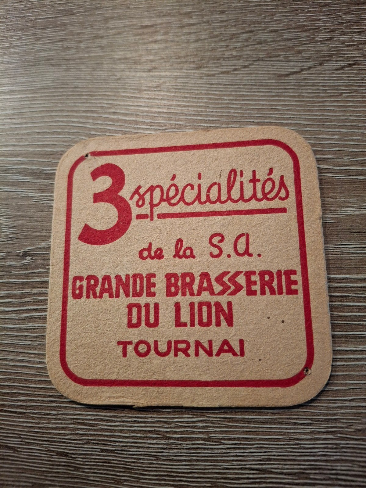 oud bierviltje lion tournai, Collections, Enlèvement ou Envoi