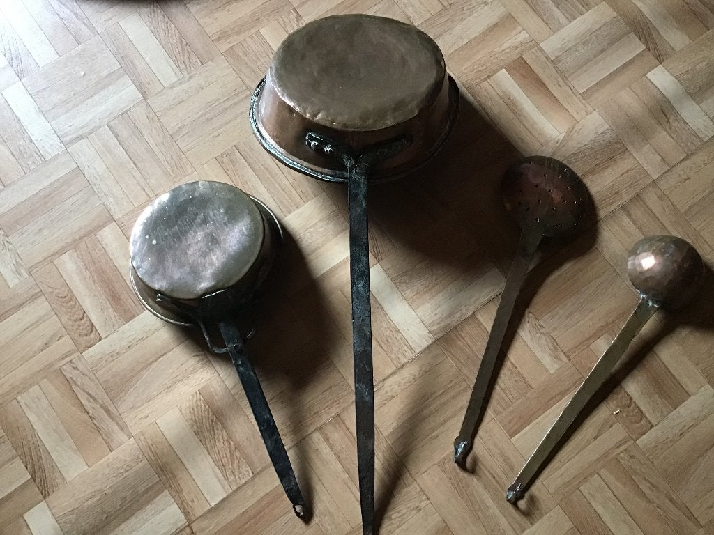 Koperen pannen, Antiek en Kunst, Ophalen, Koper