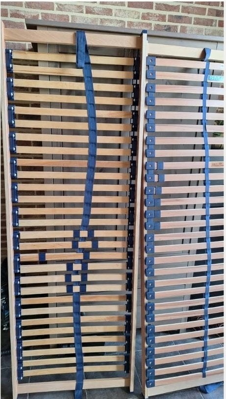lattoflex, beddenbodem, lattenbodem (2 stuks) 50€ voor beide, Ophalen, 70 cm of minder, Bruin, Tweepersoons