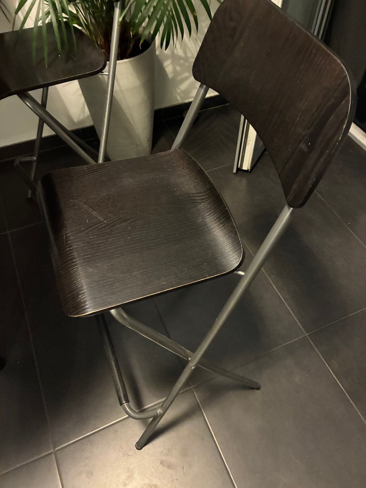 4 chaises de bar, pliante Ikea, Enlèvement, Utilisé, Bois, Quatre
