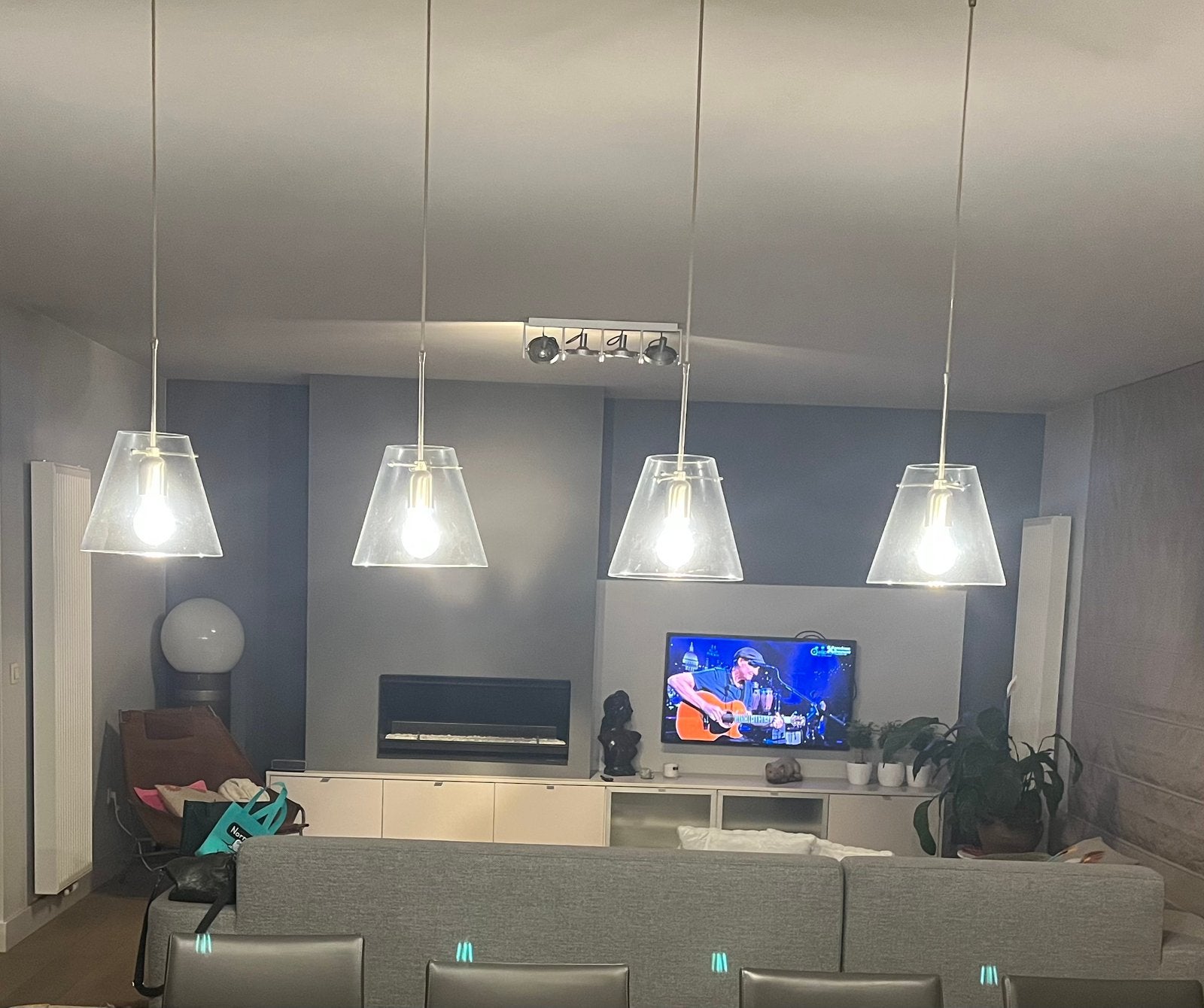 Mooi hanglampen, Huis en Inrichting, Lampen | Hanglampen, Ophalen, Gebruikt, Glas