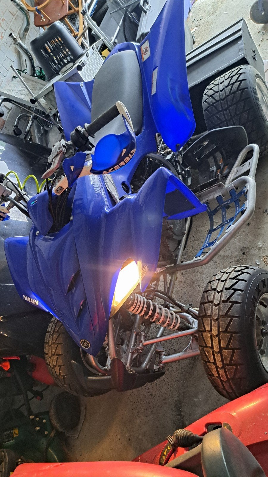 échange vend quad raptor 350 homologué route tout équipé, 350 cm³, Plus de 35 kW, 2 cylindres
