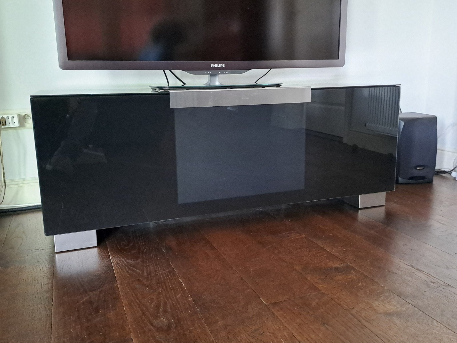 Munari design TV meubel - 125Bx50Dx46H cm, Huis en Inrichting, Ophalen, Gebruikt, Glas