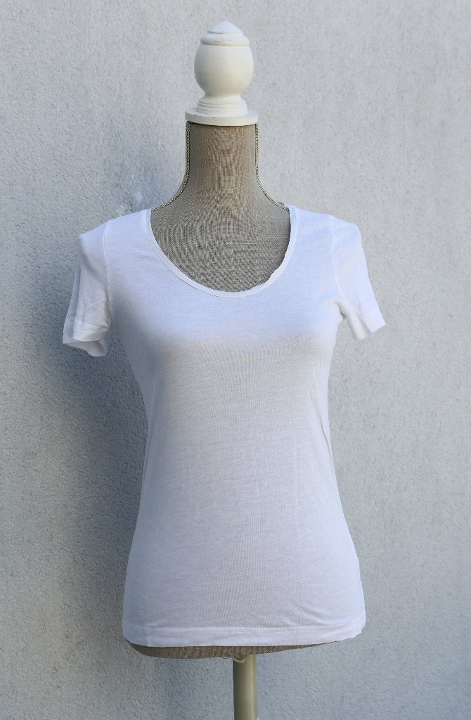 Cyrillus T0 wit t-shirt (XS), Kleding | Dames, T-shirts, Wit, Ophalen of Verzenden, Zo goed als nieuw, Cyrillus
