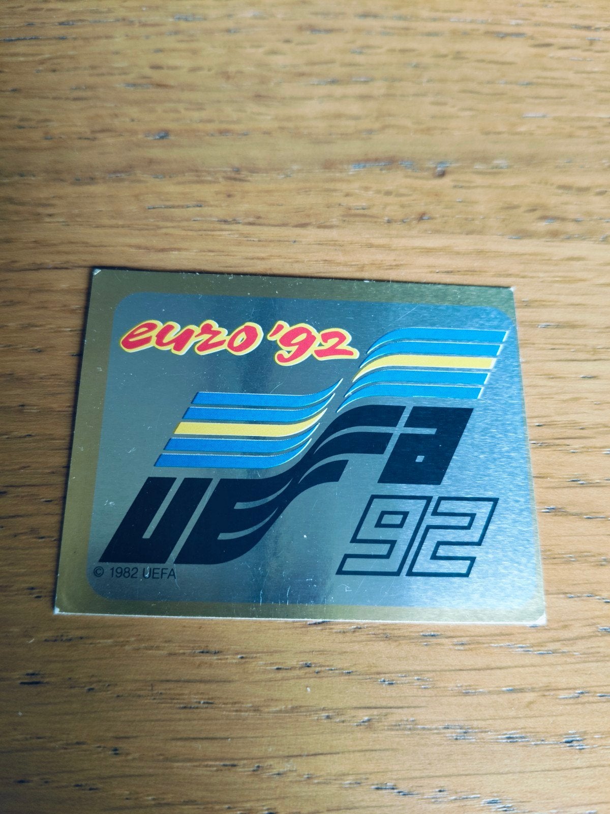 Panini sticker euro 92 embleem Nr 1, Ophalen of Verzenden, Sticker