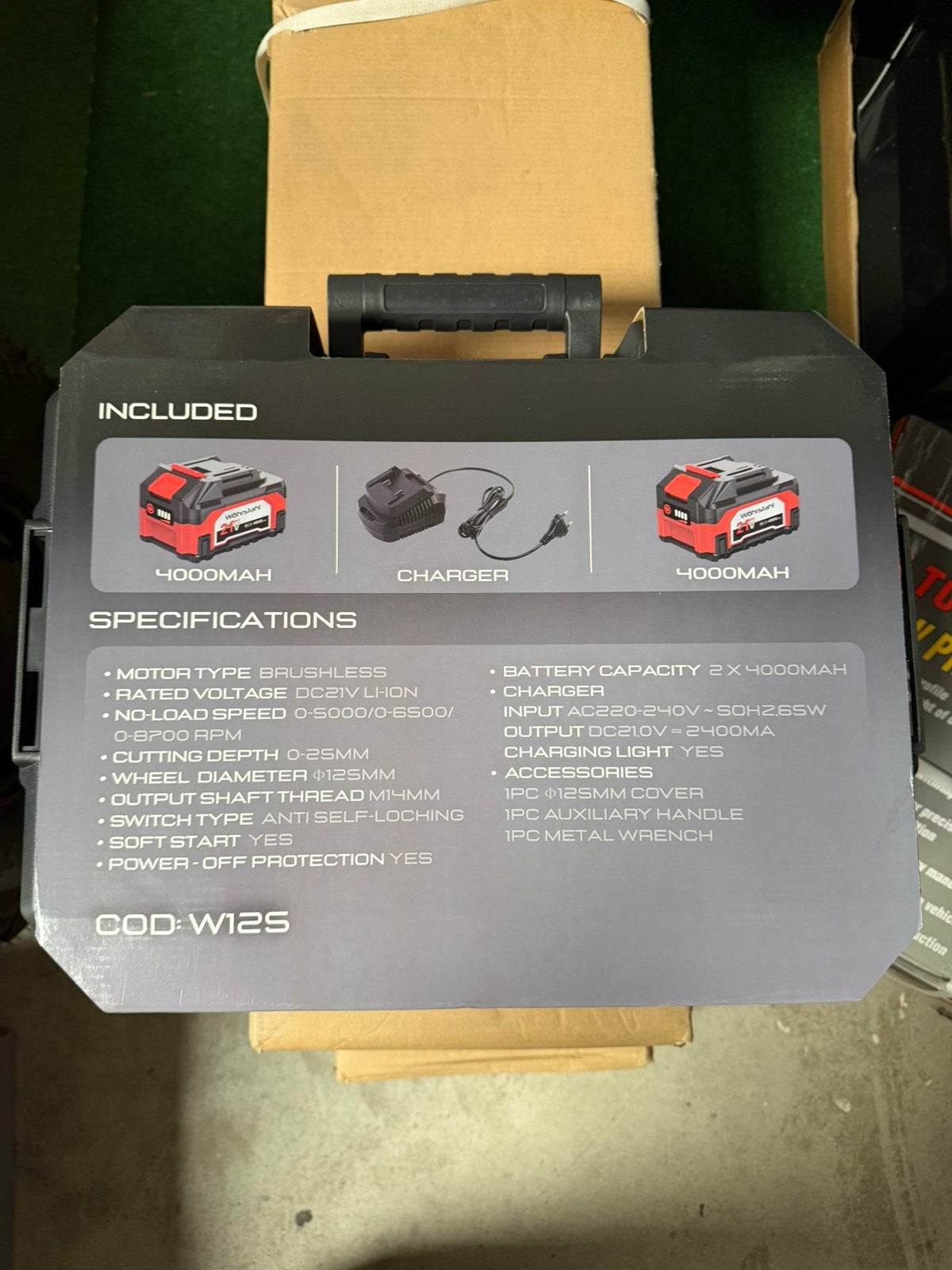 ‼️Nieuw‼️ WÖHRSTAHL 21V ACCU-HAAKSE SLIJPER – 125 MM, Ophalen of Verzenden, Nieuw, 1000 watt of meer, Haakse handslijpmachine