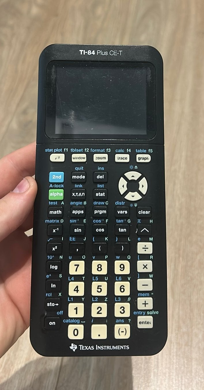 Ti-84 plus ce-t rekenmachine zwart, Ophalen of Verzenden, Gebruikt