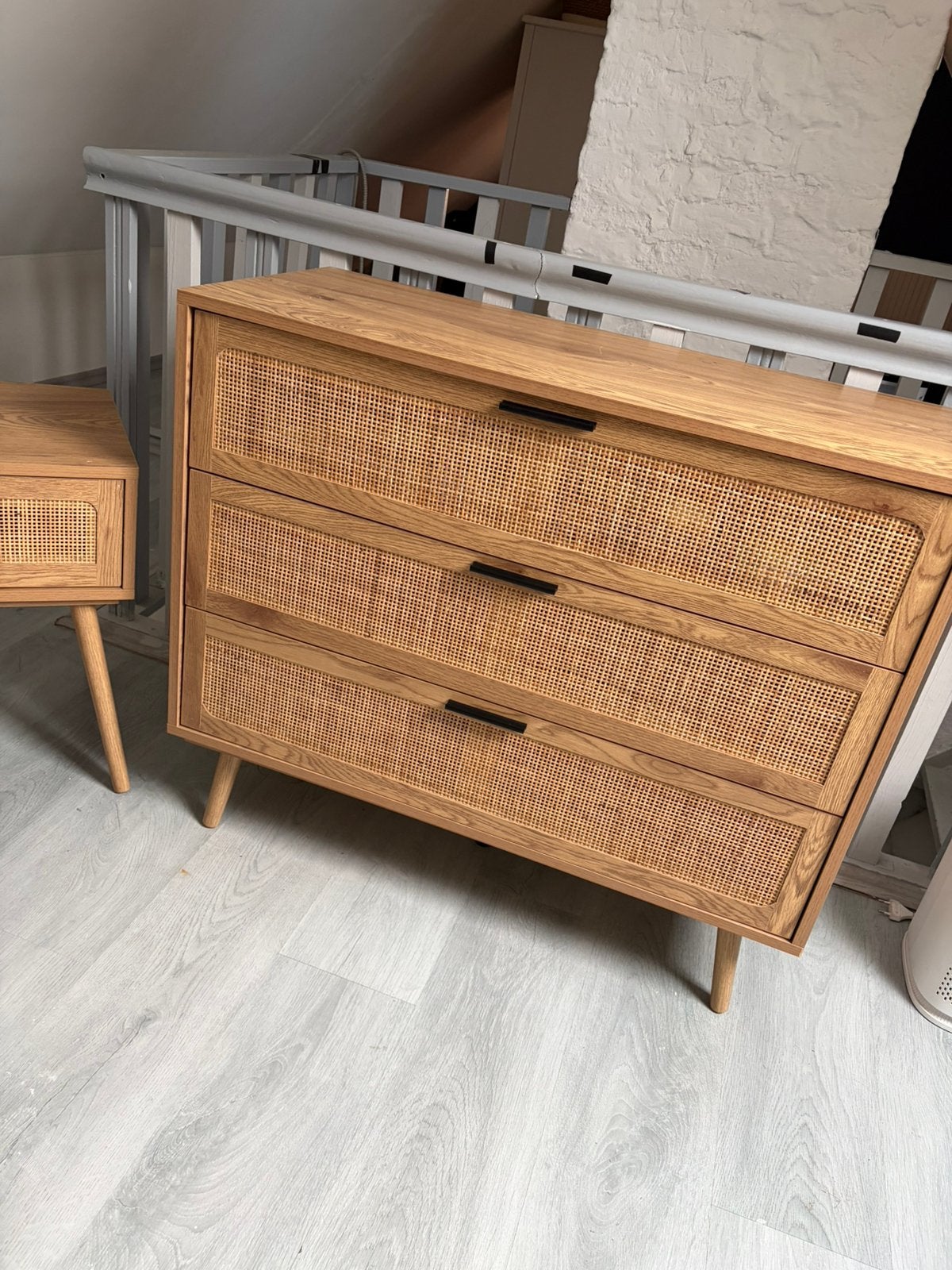 Ensemble de 2 tables de nuit et commode, Ophalen, Zo goed als nieuw
