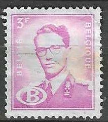 Belgique 1954/1970 - Yvert 61SE - Roi Baudouin 3 F. (ST), Envoi, Affranchi, Oblitéré, Chefs d'Etat