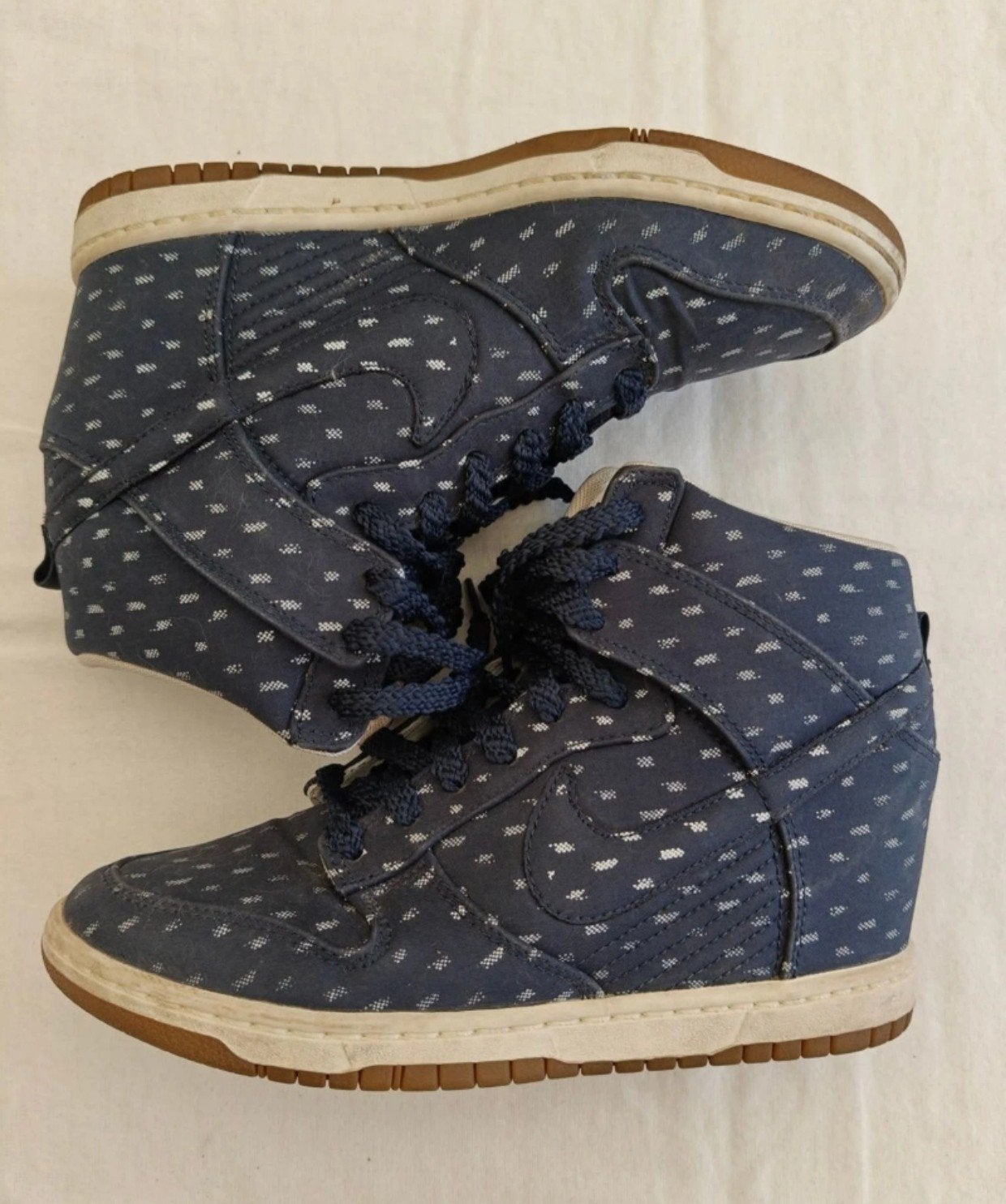 SNEAKERS COMPENSÉES NIKE DUNK SKY HI POLKA INDIGO (39), Enlèvement ou Envoi, Blanc