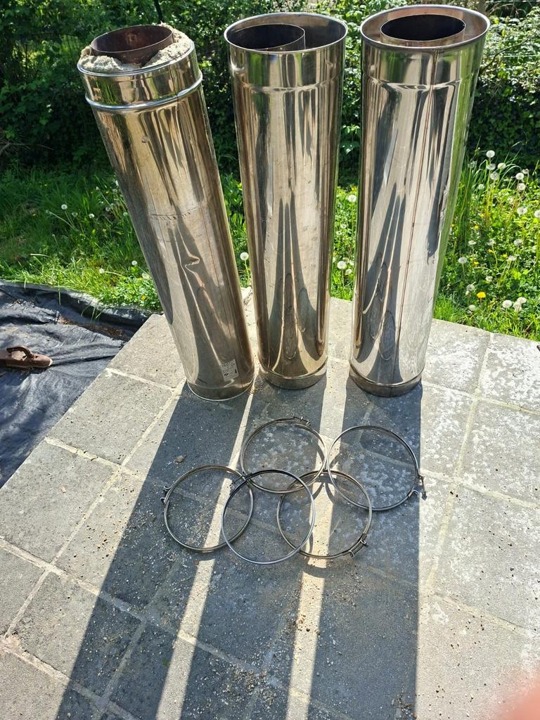 Isotip Dubbelwandig Rookkanaal Ø153mm – 3 Meter, Tuin en Terras, Fakkels, Ophalen