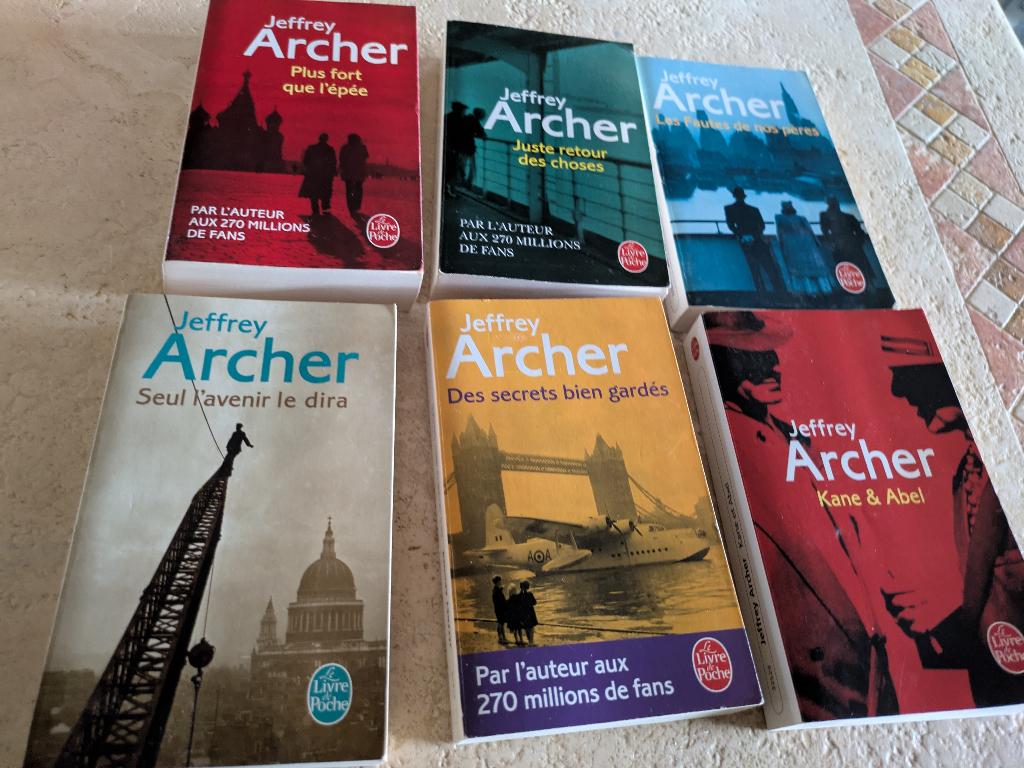 6 romans de Jeffrey Archer (Le livre de poche) pour 4,5€., Boeken, Romans, Europa overig, Verzenden, Zo goed als nieuw, Jeffrey Archer.