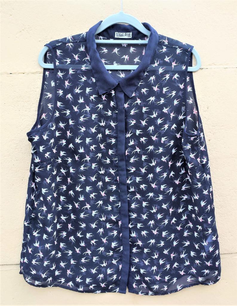 bloes top zwaluw maat 42, Taille 42/44 (L), Enlèvement ou Envoi, Comme neuf, Bleu