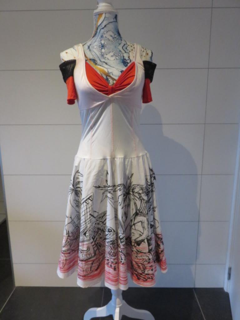 Wit dames kleed met motief - Save The Queen - nieuw - jurk, Save The Queen, Wit, Maat 42/44 (L), Nieuw