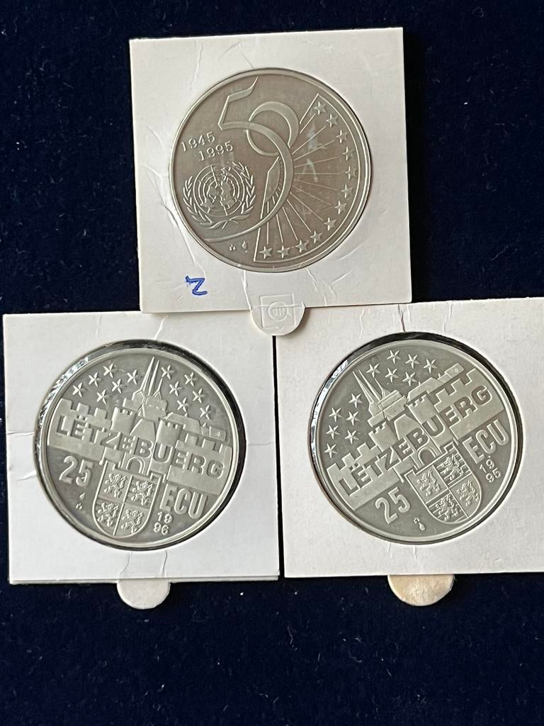 25 Ecu 1995 Luxemburg, Ophalen of Verzenden, Zilver