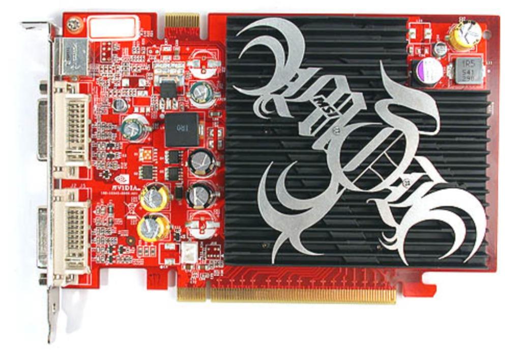 carte graphique MSI NX7600GS-T2D256EH (GeForce 7600 GS 256MB, Utilisé, GDDR2, PCI, DVI