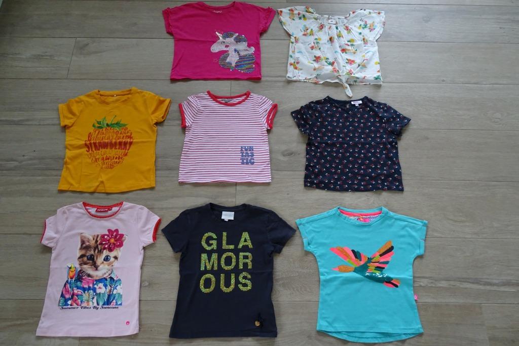 Pakket van 8 T-shirts maat 110, Ophalen of Verzenden, Gebruikt, Meisje, Shirt of Longsleeve