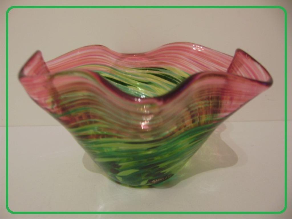 WAVE BOWL  : GLASS EYE Handblown gemaakt in SEATTLE USA, Enlèvement