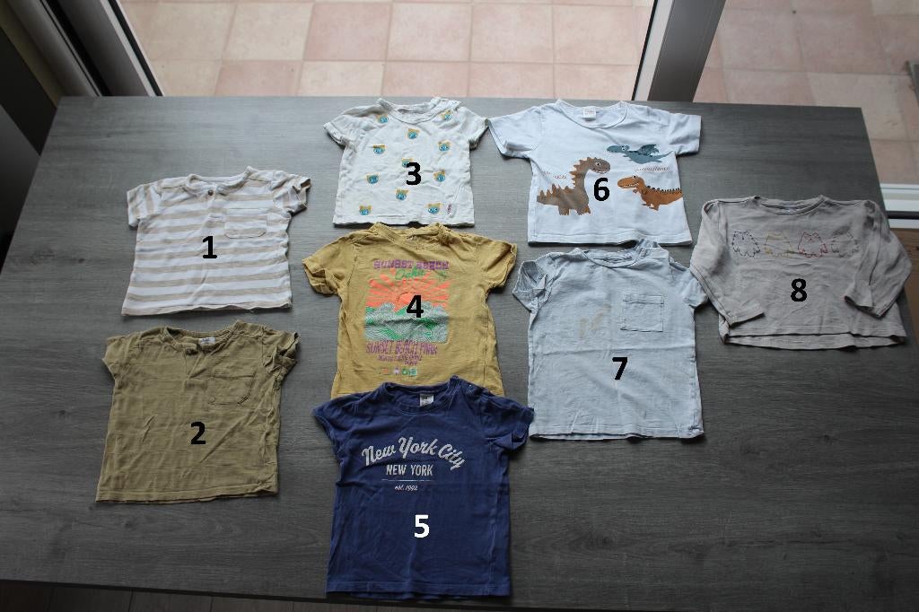 Jongenskleding t'shirts - 86-92-98cm, Enlèvement ou Envoi, Utilisé, Taille 92
