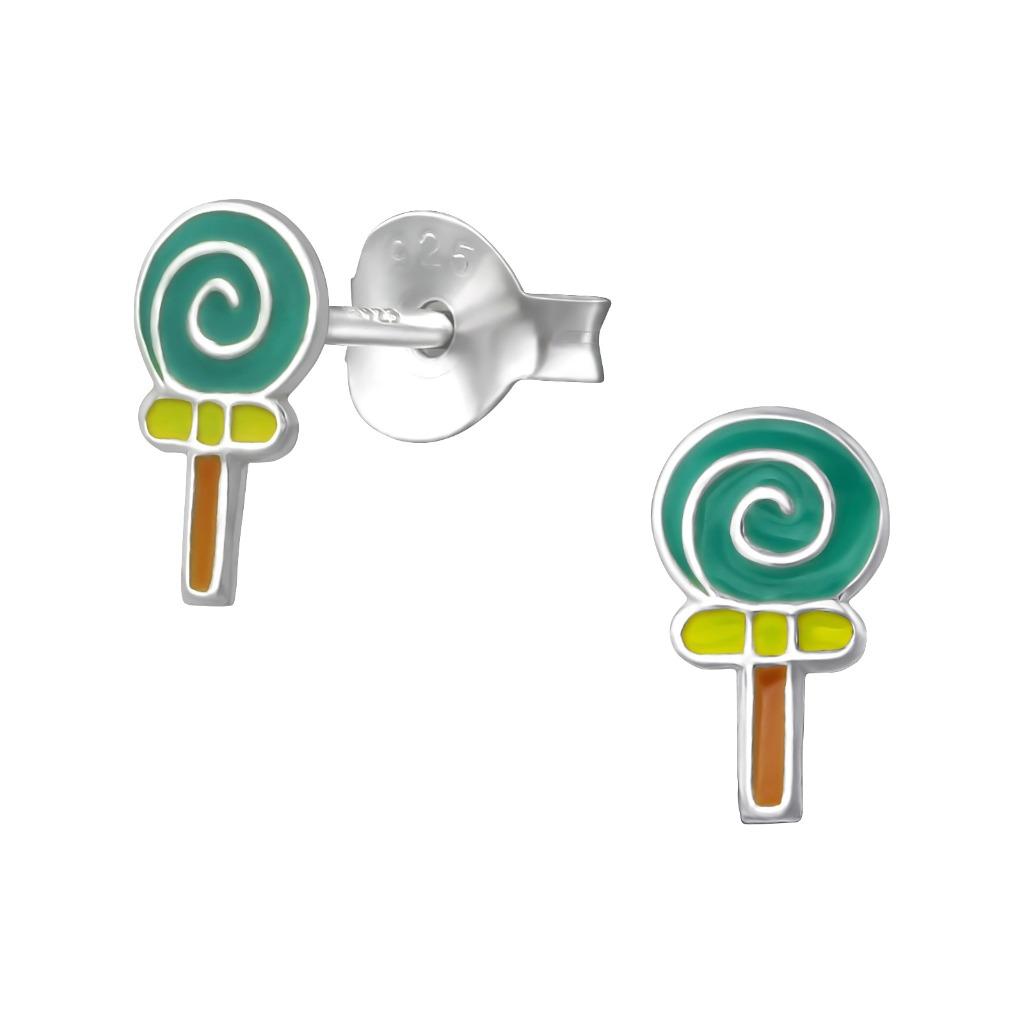 Lollipop 925 sterling zilveren oorbellen kinderen, Handtassen en Accessoires, Kindersieraden, Ophalen of Verzenden, Nieuw, Oorbellen