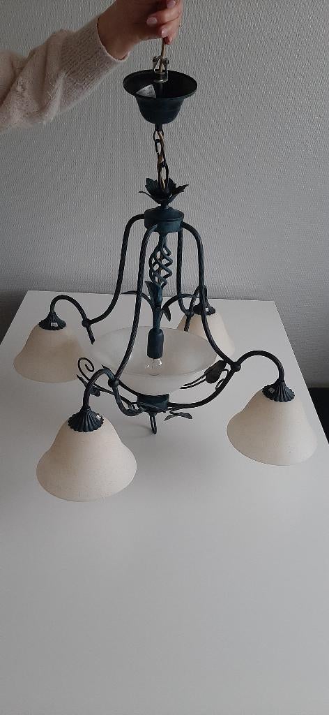 Luster / Kroonluchter, Ophalen, Gebruikt, Glas