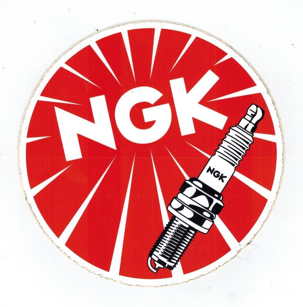 NGK sticker logo - 148x148mm - groot formaat, Motoren, Ophalen of Verzenden
