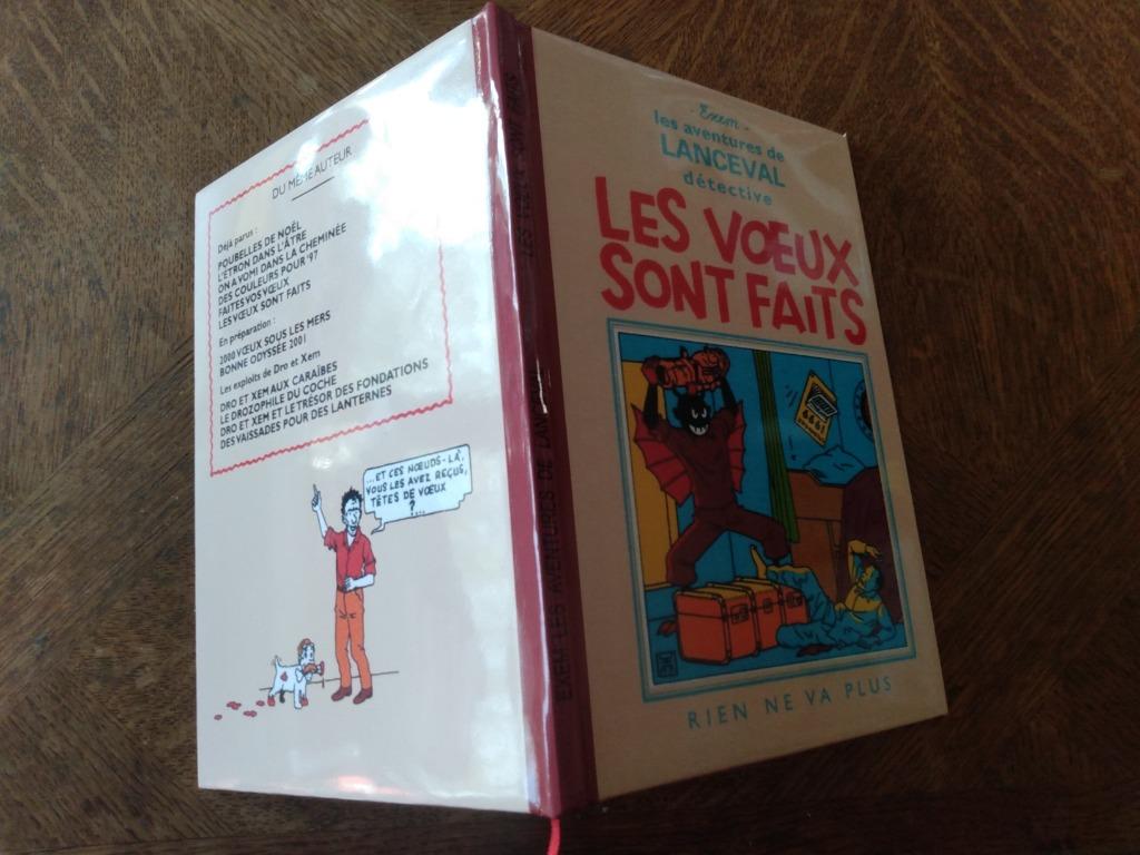 TINTIN/Exem-Lanceval "LES VOEUX SONT FAITS" Parodie A5 CARTO, Livres, BD, Enlèvement ou Envoi