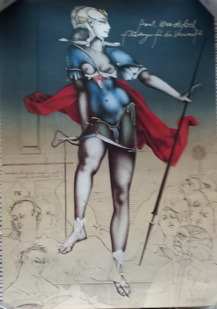 Lithografie Paul Wunderlich "Minerva", Ophalen of Verzenden