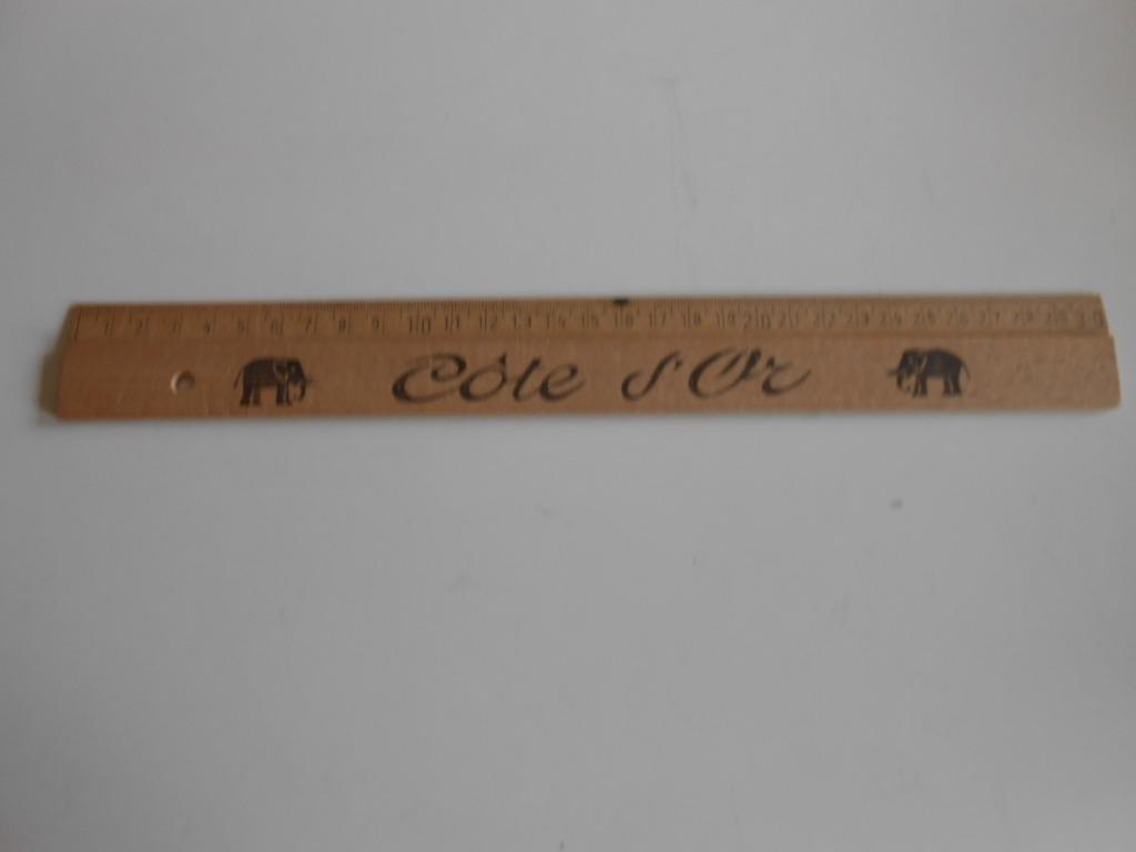 Meetlatje 30 cm met reclame chocolade Cote d'Or, Verzamelen, Ophalen of Verzenden