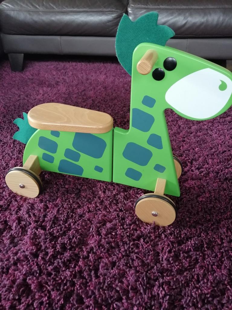 Gepetto sit and ride loopfiets Dino, Kinderen en Baby's, Ophalen of Verzenden, Zo goed als nieuw, Loopfiets