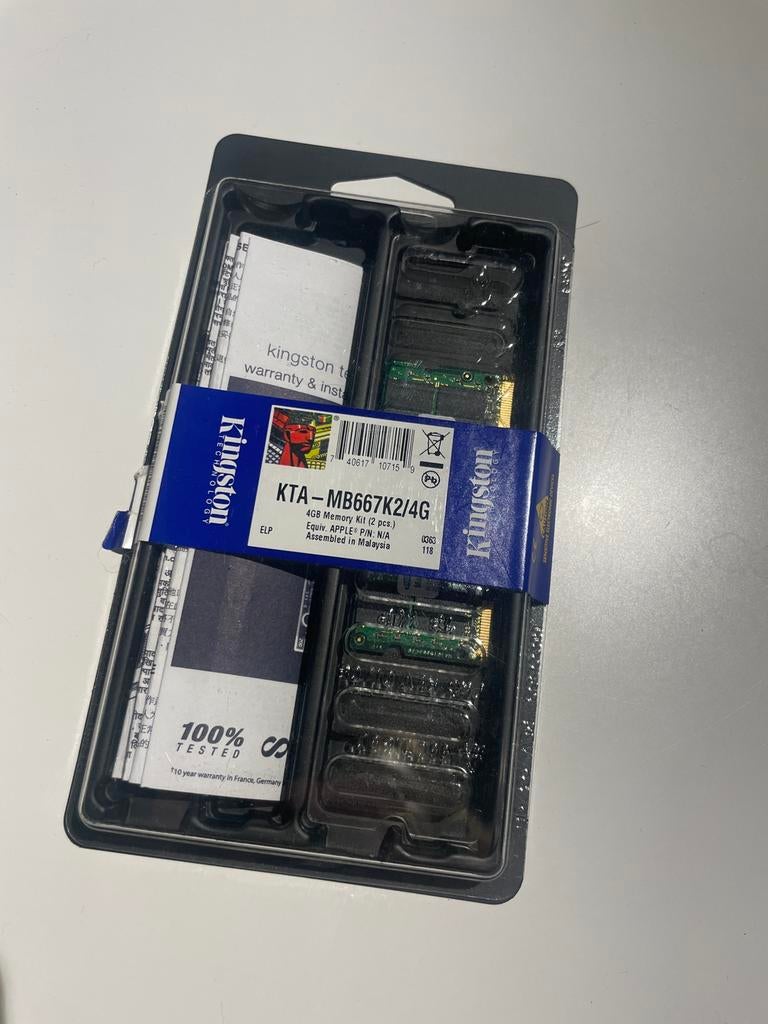 Kingston Technology System Specific Memory, Informatique & Logiciels, Enlèvement ou Envoi, Comme neuf, DDR2, Laptop