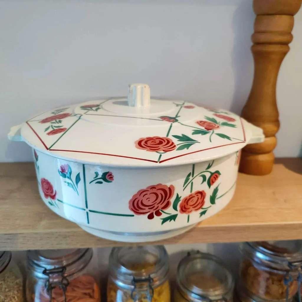 Soupière légumier vintage hbcm décor daisyl, Enlèvement ou Envoi, Céramique, Utilisé, Autres types