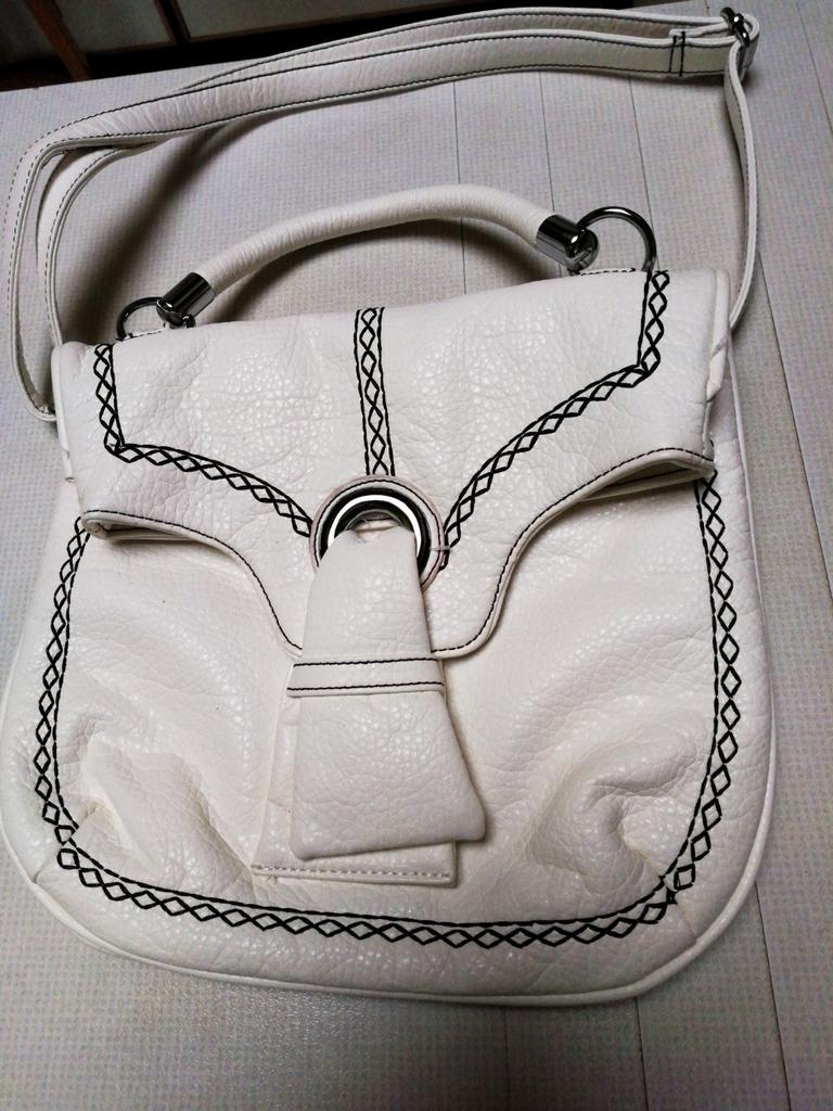 Witte handtas met bruin borduursel (NIEUW), Ophalen of Verzenden, Nieuw, Wit, Handtas