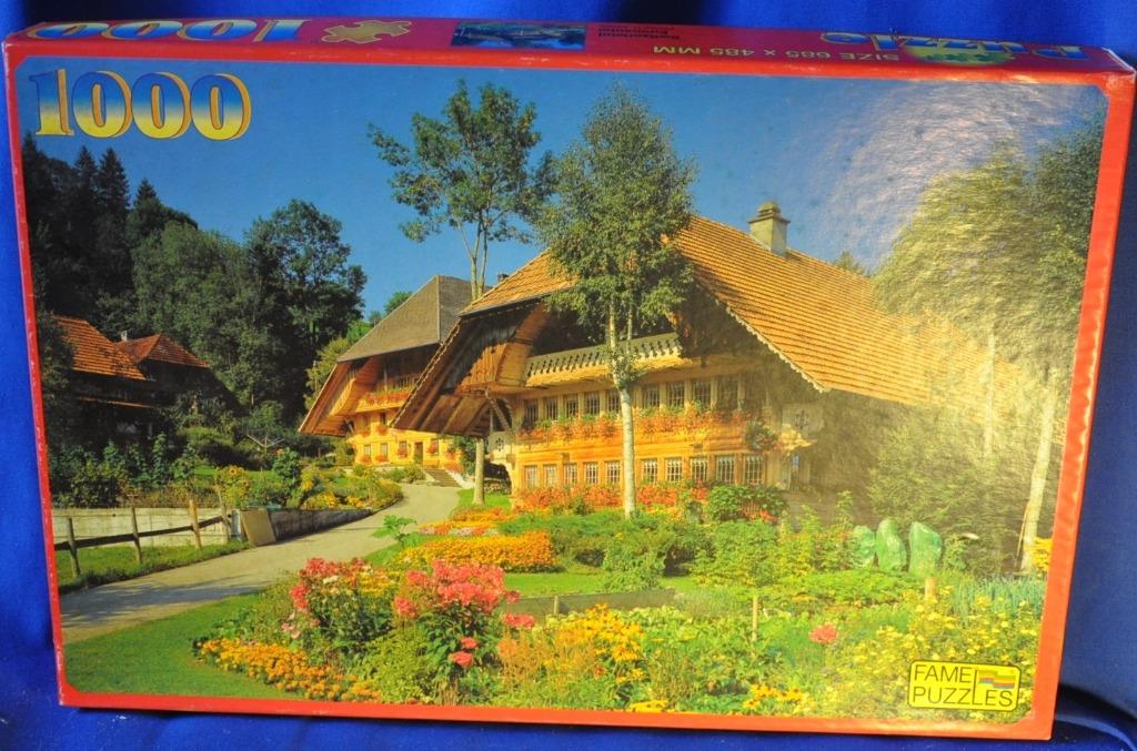 puzzle 1000 pieces neuf  chalet devant jardin, Enlèvement ou Envoi, 500 à 1500 pièces, Neuf, Puzzle