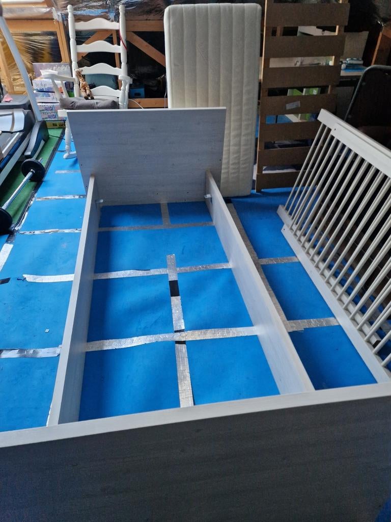 Babybed / junior 1persoonsbed (omvormbaar), Ophalen, Gebruikt, 90 cm, 200 cm