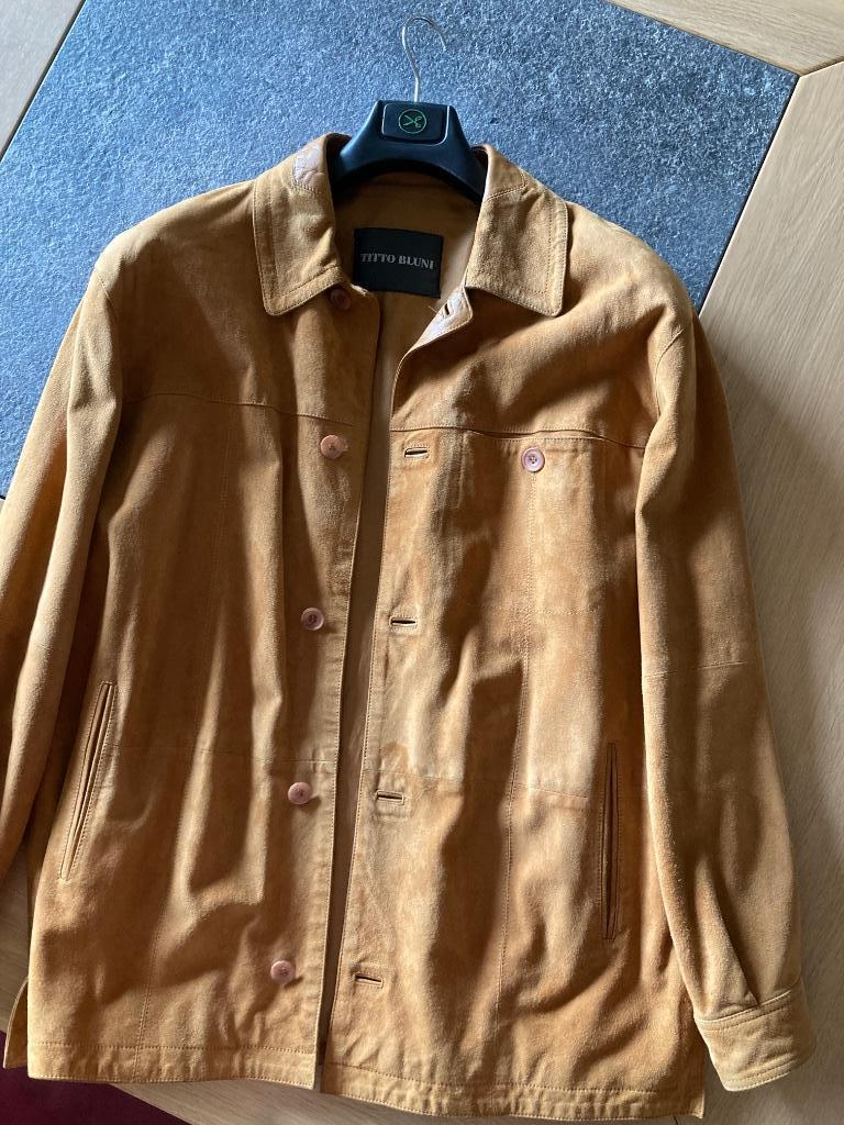 Titto bluni daim herenjas, Ophalen, Zo goed als nieuw, Maat 48/50 (M), Overige kleuren