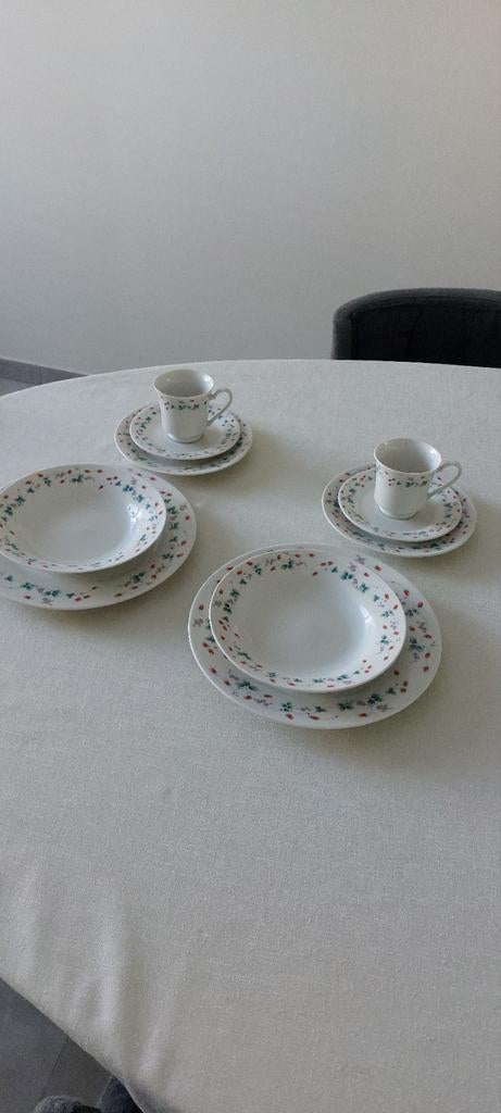 Servies Porselein  2 sets van 5 stuks Summer Fruit, Enlèvement ou Envoi, Porcelaine