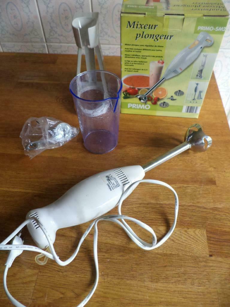 Mixeur plongeur PRIMO SM2 pas de ristourne, Moins de 1 litre, Enlèvement ou Envoi, Comme neuf, 3 vitesses ou plus