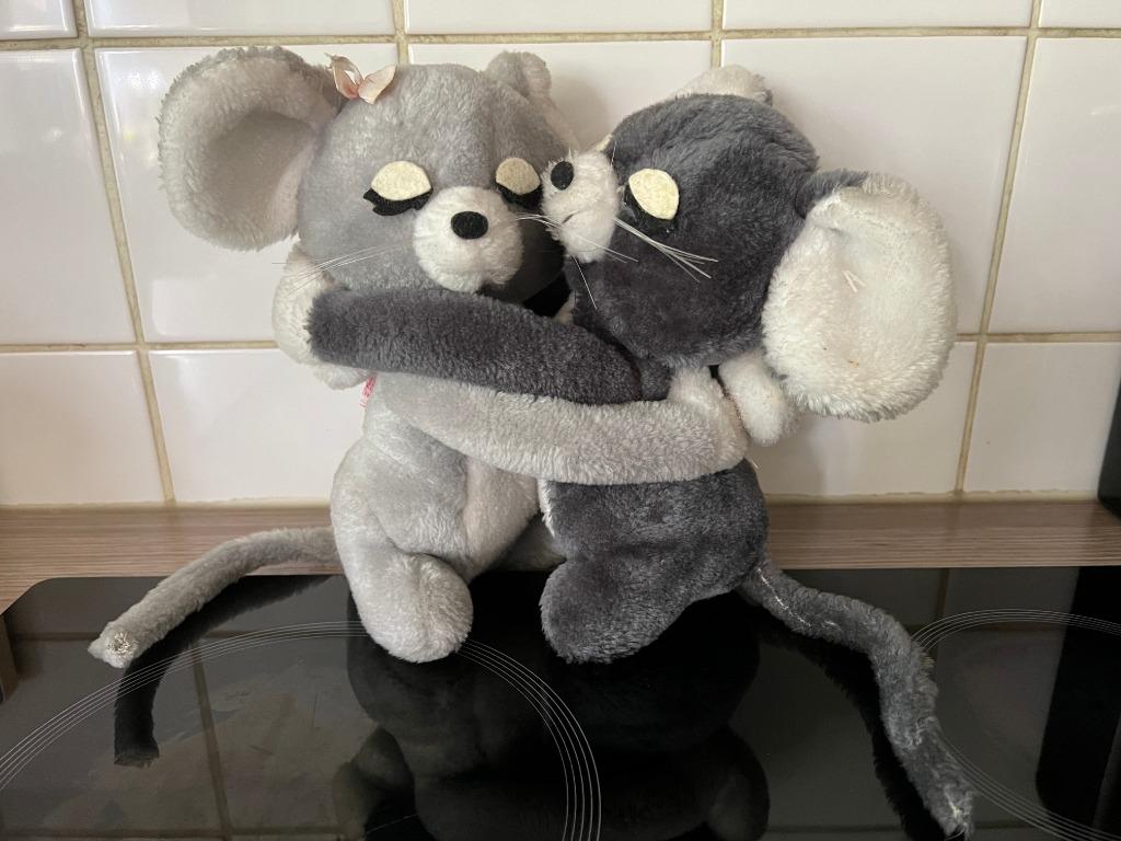 Couple de souris en peluche - Dakin 1976, Ophalen of Verzenden, Gebruikt, Overige typen