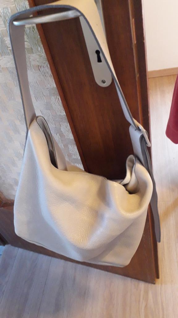 Sac besace cuir, Enlèvement, Comme neuf, Beige, Cuir